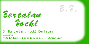 bertalan hockl business card